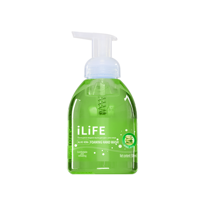 iLiFE Жидкое мыло-пенка для рук с алоэ вера 500 мл