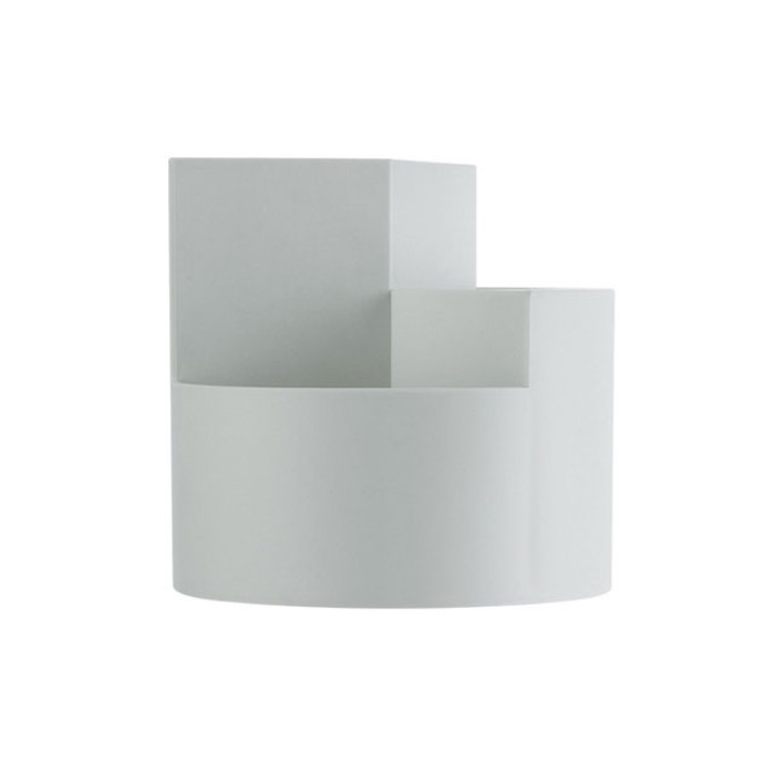 Стакан для ручек с тремя отделениями (серый)