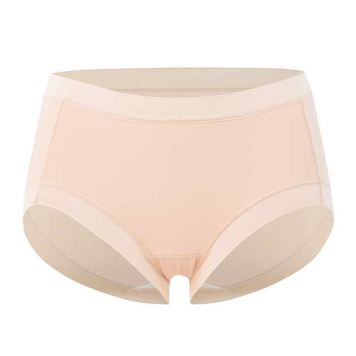 Женские шелковые трусы L (бежевый цвет)