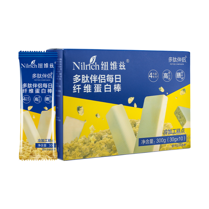 NILRICH Пептидный партнер Ежедневная клетчатка Белок 300 г, со вкусом лимона и апельсина