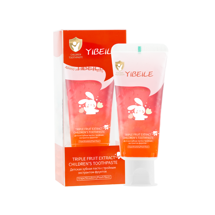 YIBEILE Детская зубная паста с тройным экстрактом фруктов 80г YIBEILE Детская зубная паста с тройным экстрактом фруктов 80г