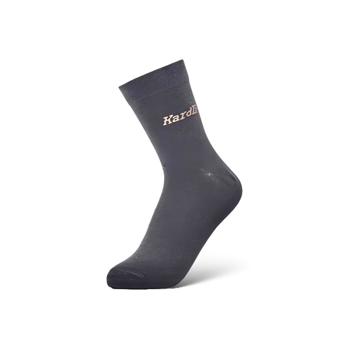 KARDLI Антибактериальные тёплые длинные мужские носки (тёмно-серые)