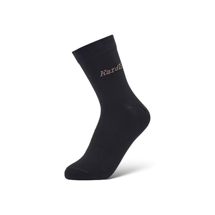KARDLI Антибактериальные тёплые длинные мужские носки (чёрные)